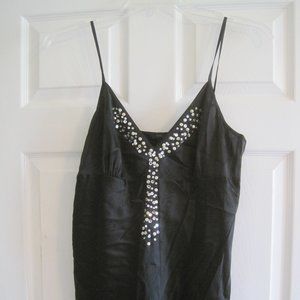 EXPRESS BLACK SILK CAMI TOP LARGE $49.50
